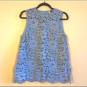 Topshop Periwinkle Blue Lace Tunic Size 8